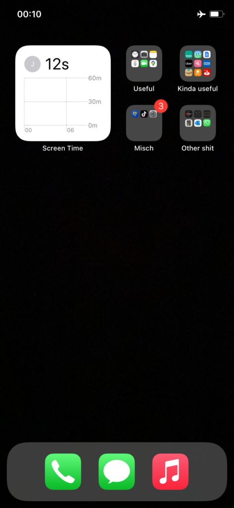 minimalist phone setup screenshot
