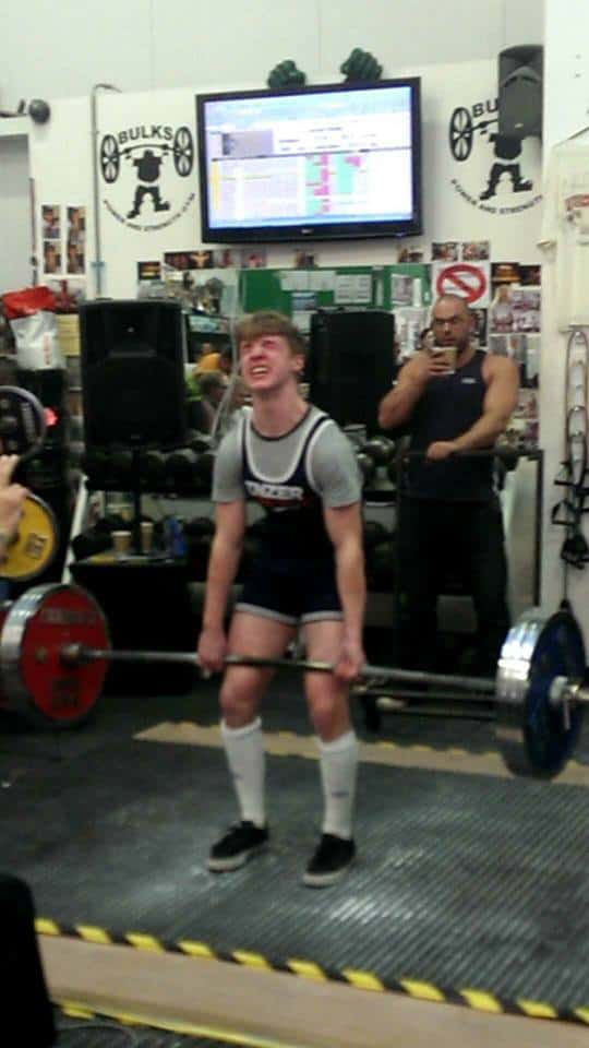 Me at a powerlifting contest when I was 16